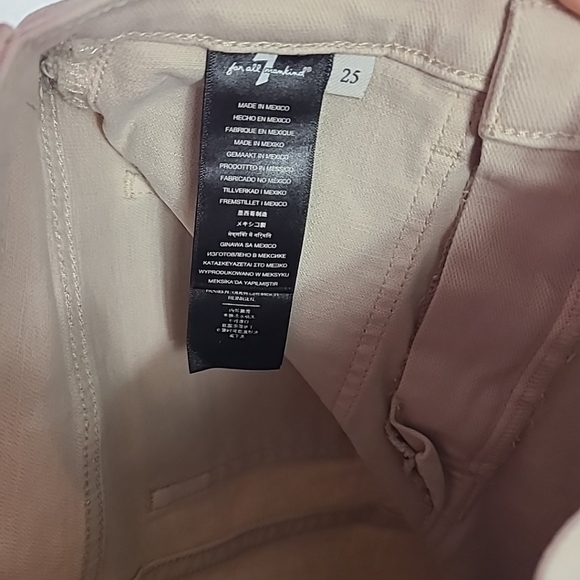 NEW 7 For All Mankind Women's ULTRA HIGH RISE JO Sand Beige Sz 25 NWT $228 - Picture 9 of 9